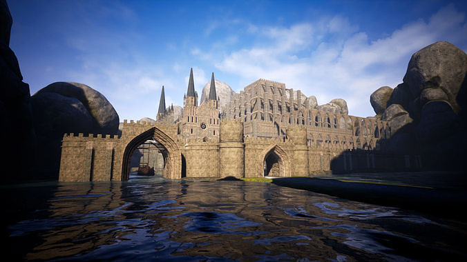 Gothic Castle Modular UE5 Low-poly 3D model 3