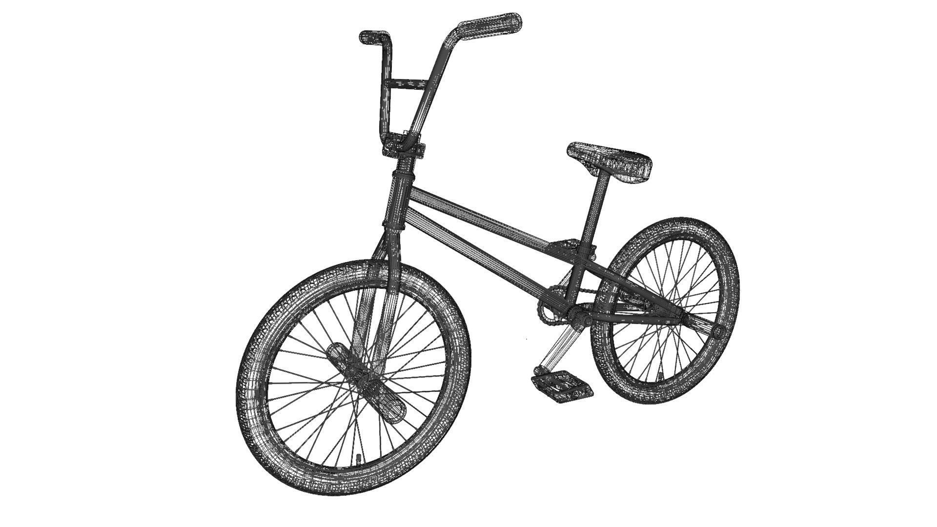 Flatland BMX diamond frame 3D model_19