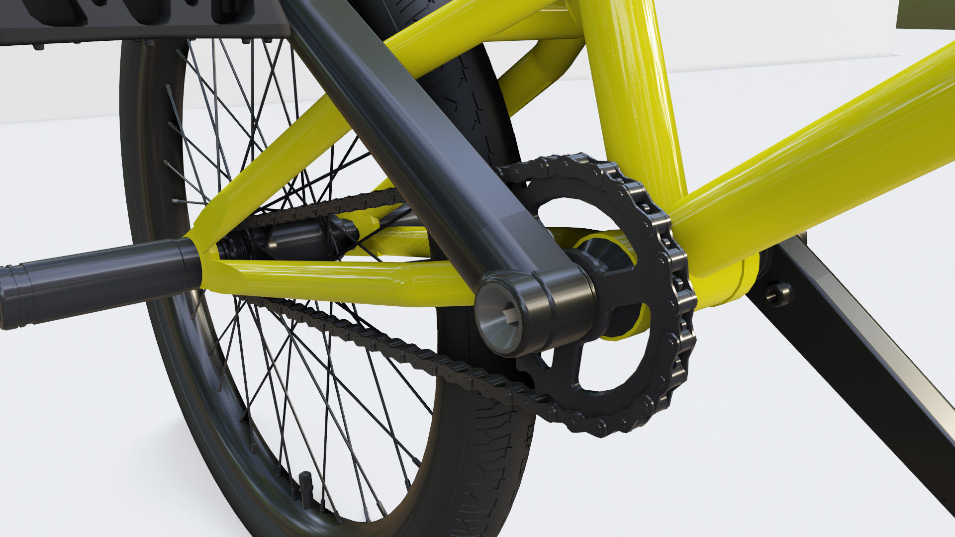 Flatland BMX diamond frame 3D model_3