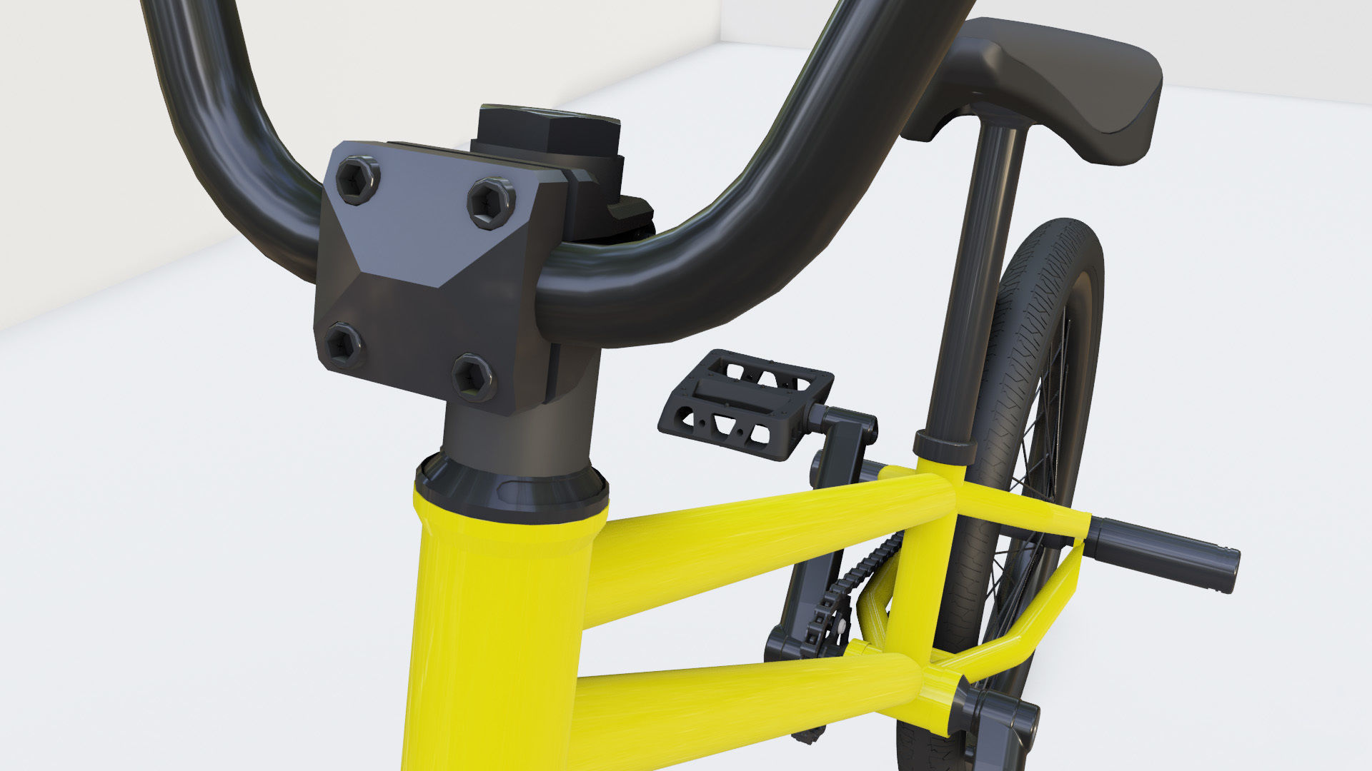 Flatland BMX diamond frame 3D model_16