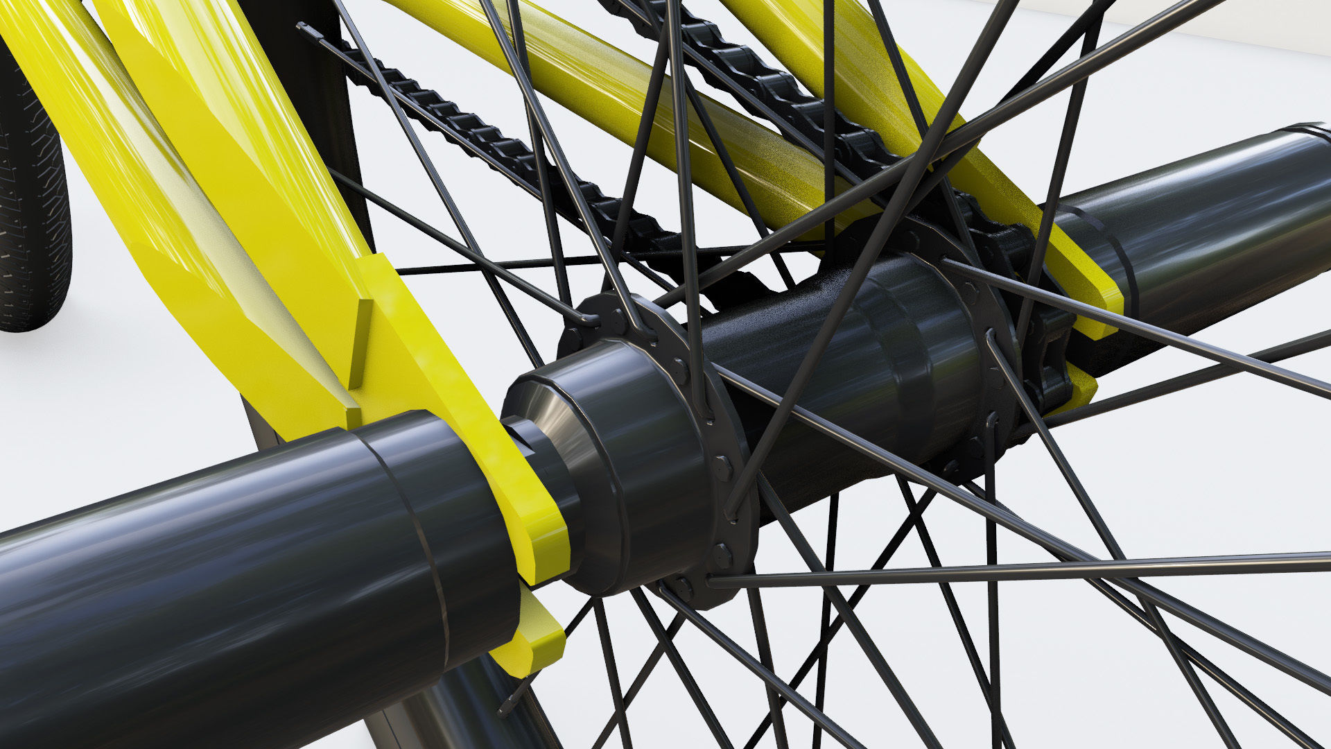 Flatland BMX diamond frame 3D model_1