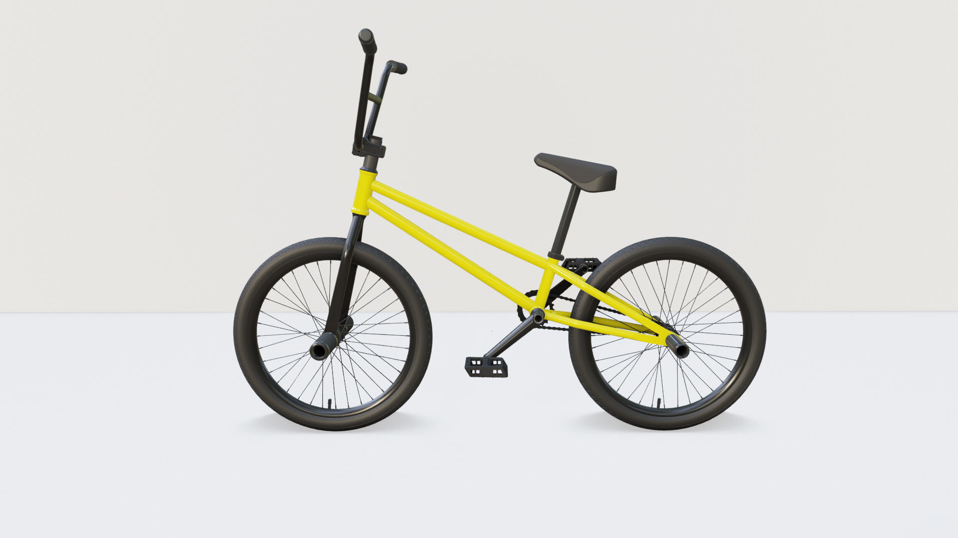 Flatland BMX diamond frame 3D model_4