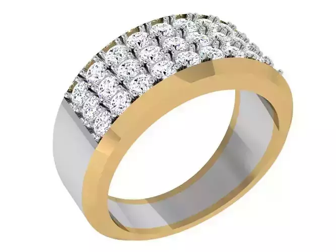 3 Row Diamond Ring 4104