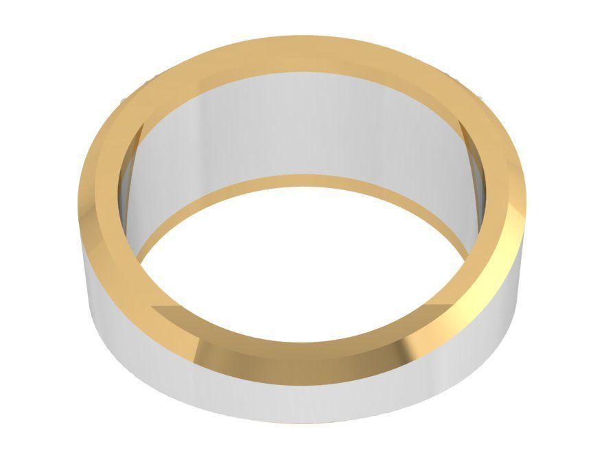 3 Row Diamond Ring 4104 3D print model_3