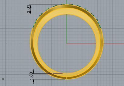 3 Row Diamond Ring 4104 3D print model_5