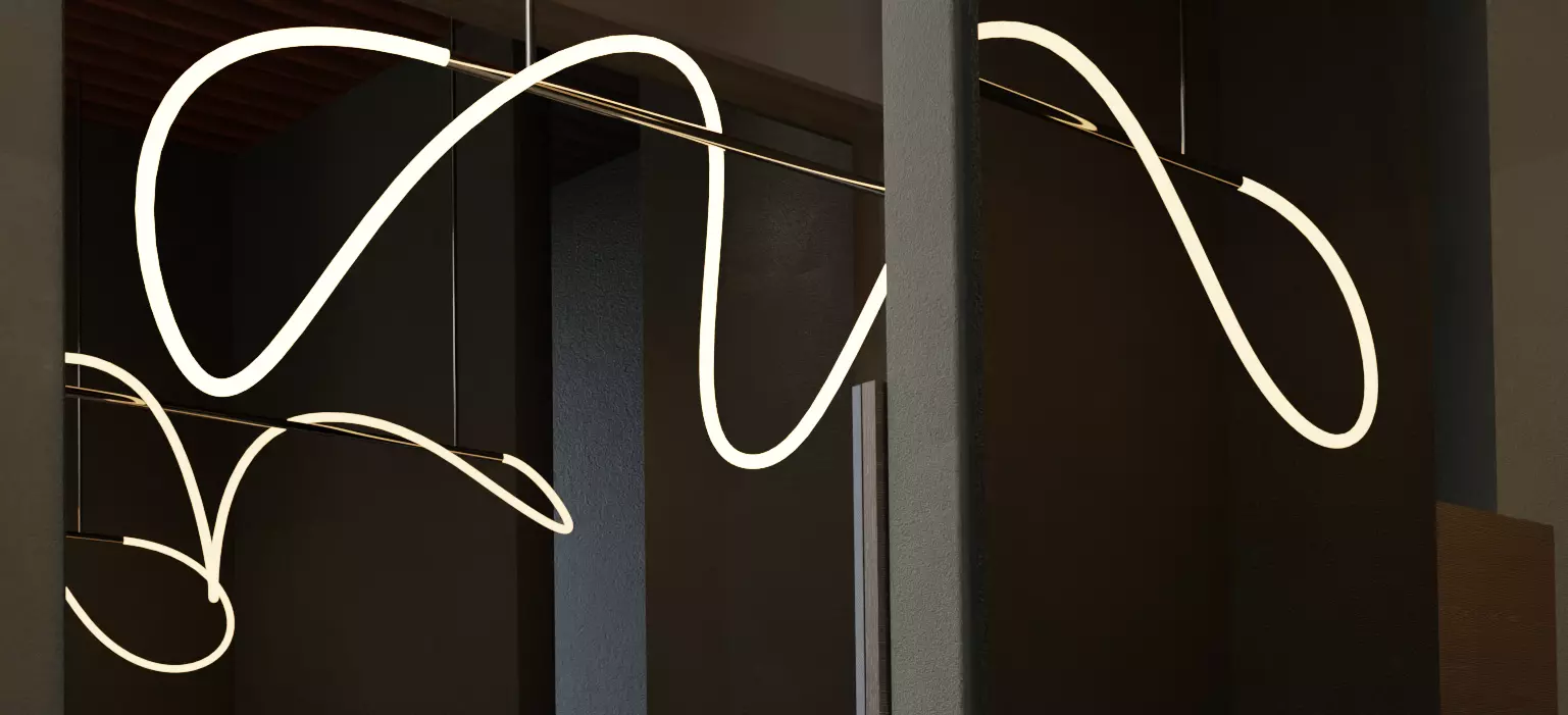 Hanging Lamp with flexible style Free 3D model