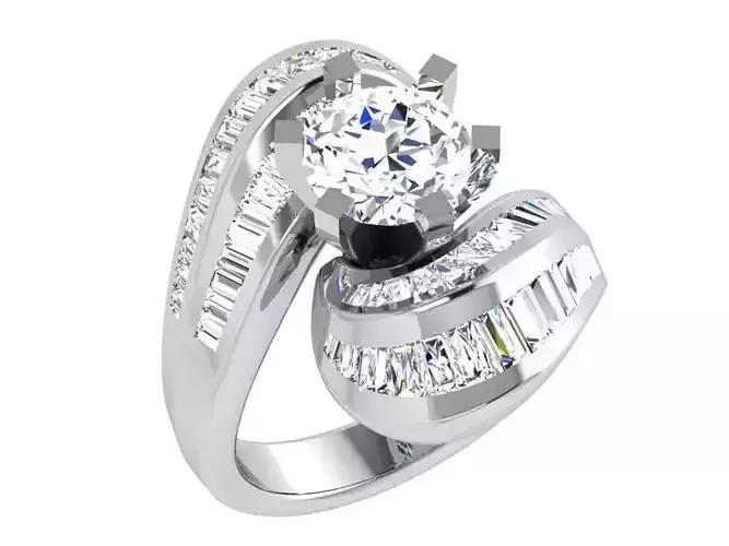 Round Diamond Tension Ring 4108