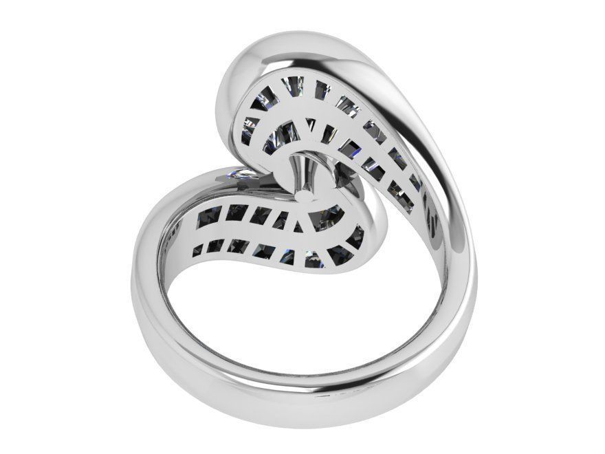 Round Diamond Tension Ring 4108 3D print model_4