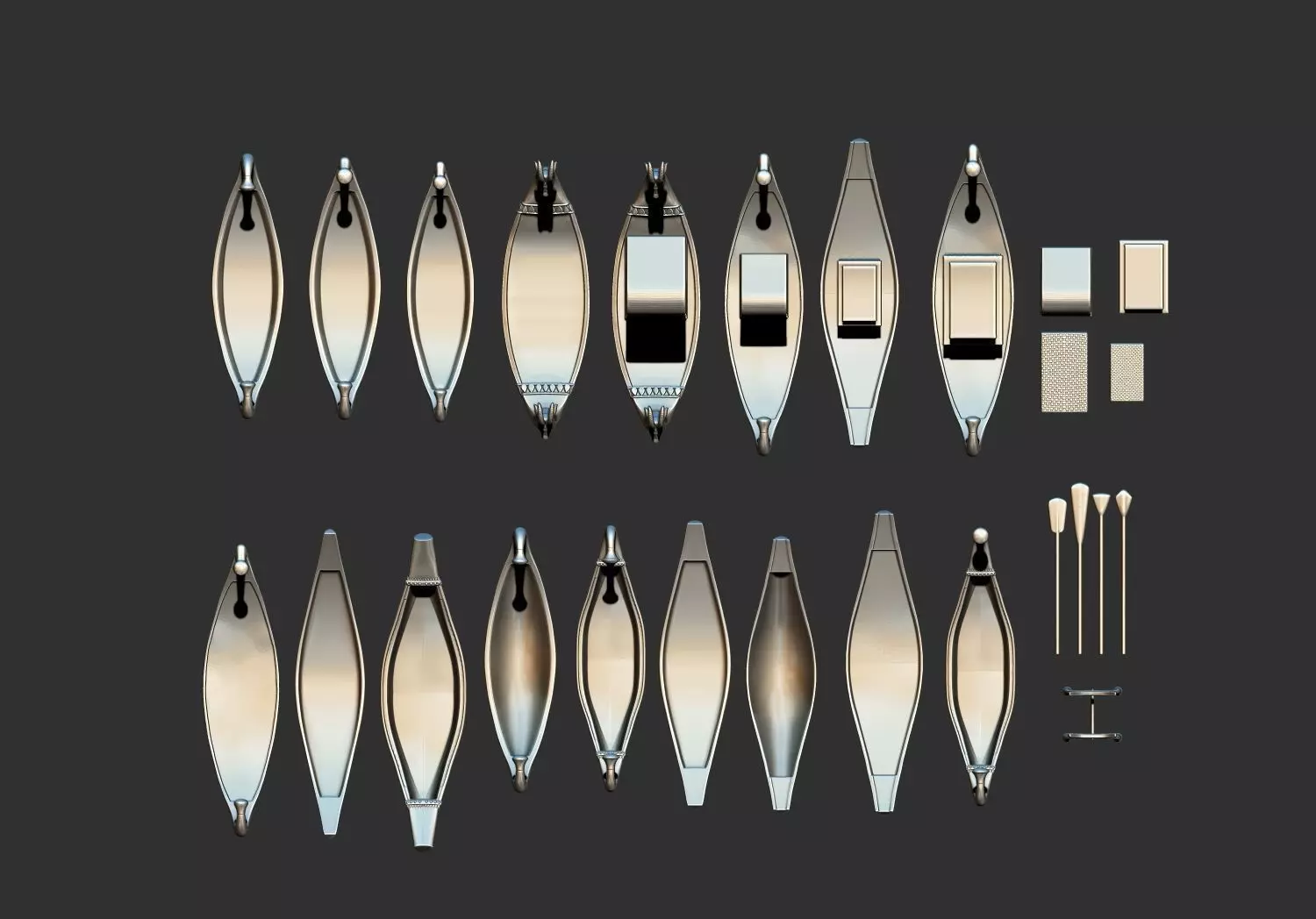 Ancient Egyptian Boats Ships 3d printable models collection 3D print model_3