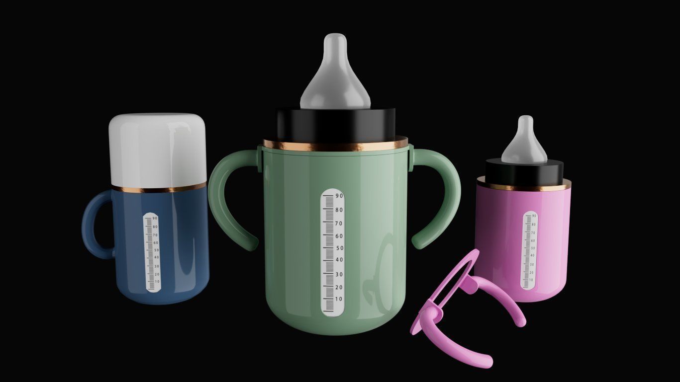 Baby Feeder Bottle 3 3D model_15