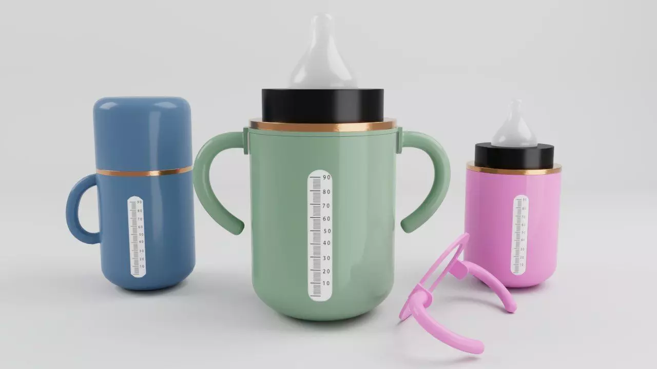 Baby Feeder Bottle 3 3D model_0