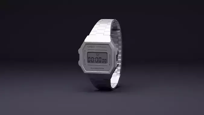 Casio A168WE silver watch 