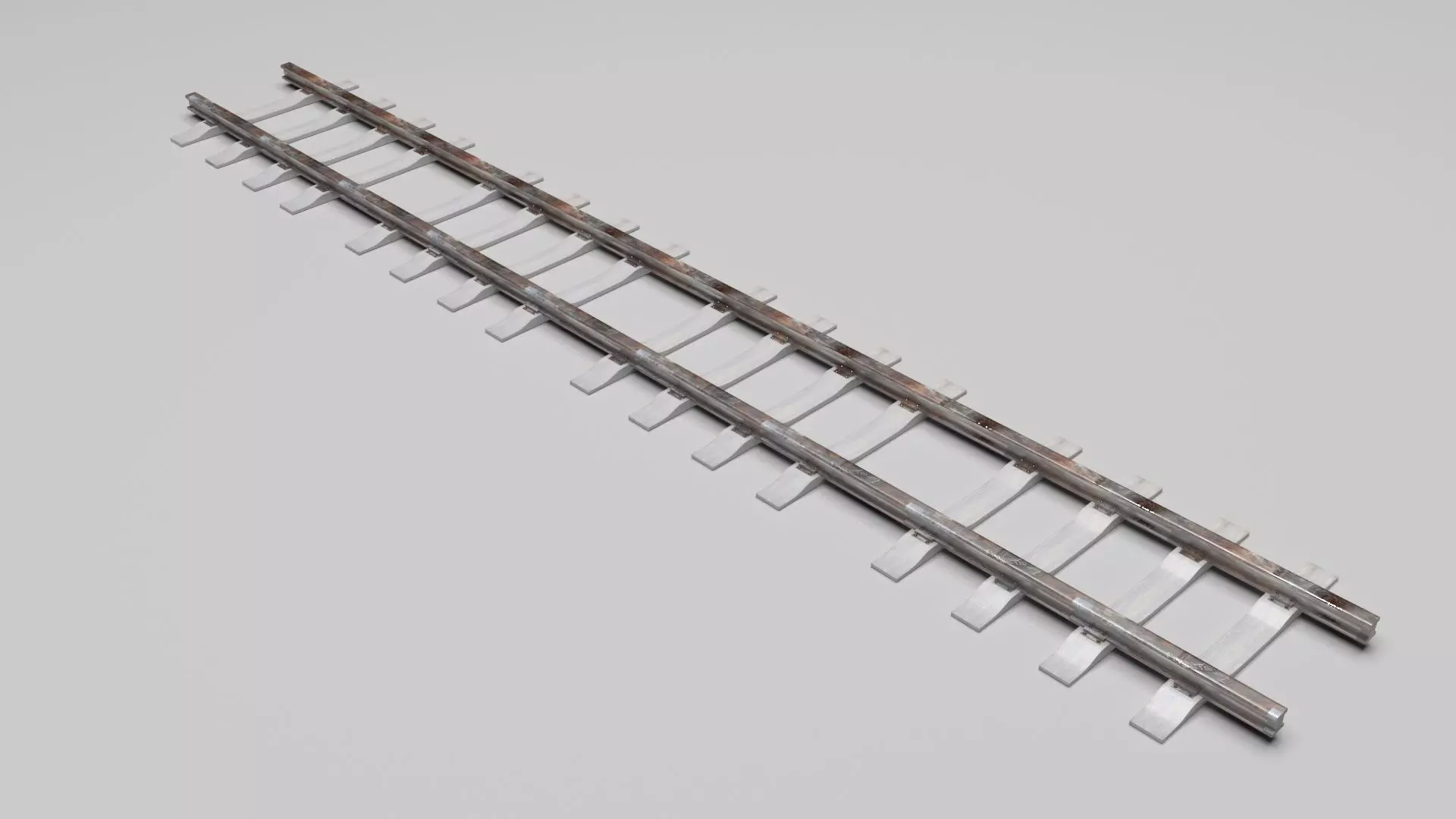 Railway Track 3D model_0