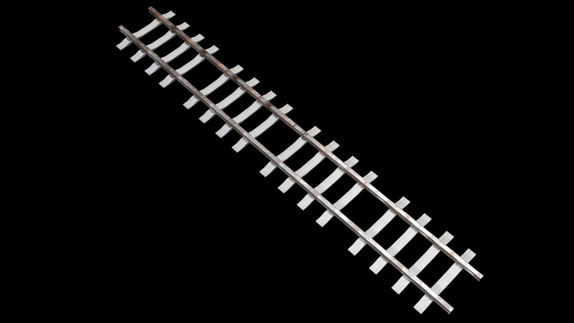 Railway Track 3D model_10