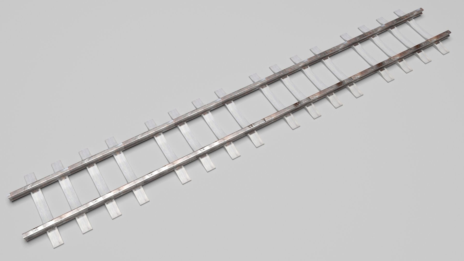 Railway Track 3D model_1