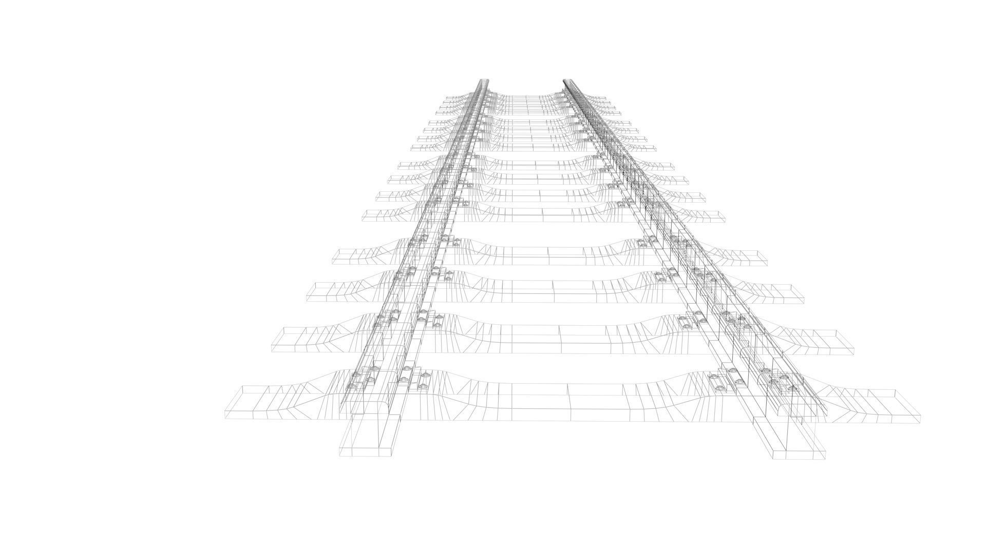 Railway Track 3D model_29