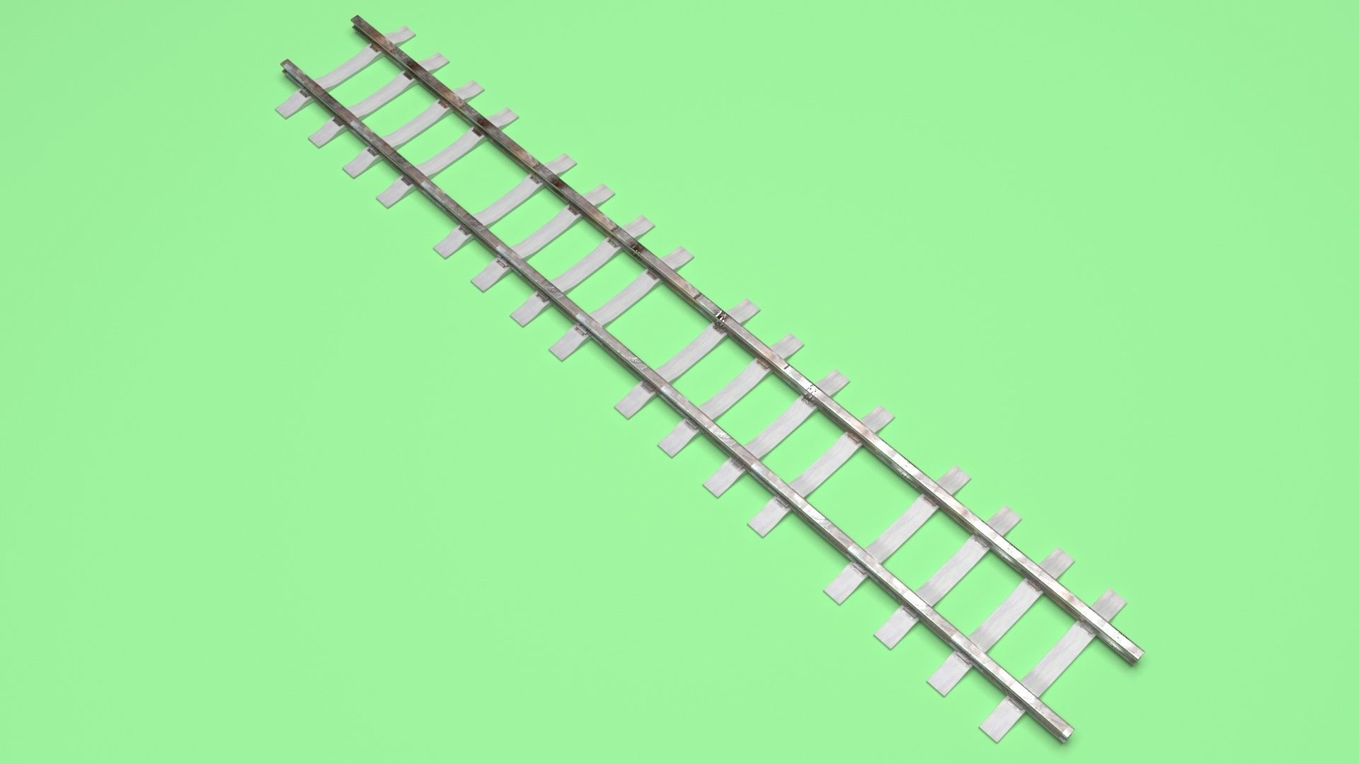 Railway Track 3D model_9