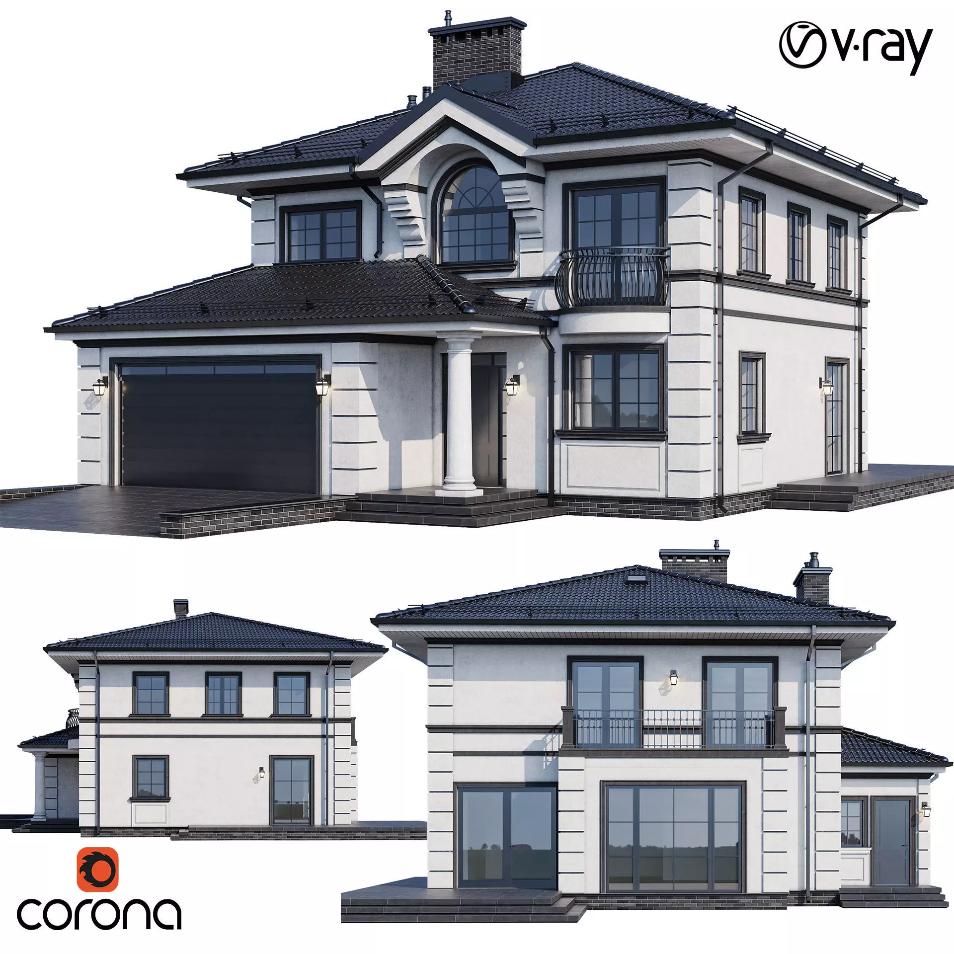 Modern house v74 3D model