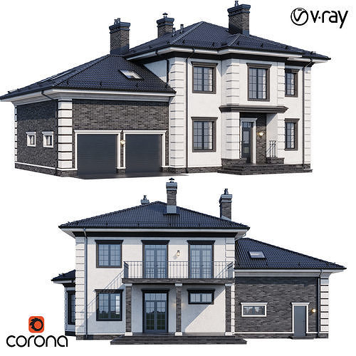 Modern house v75 3D model
