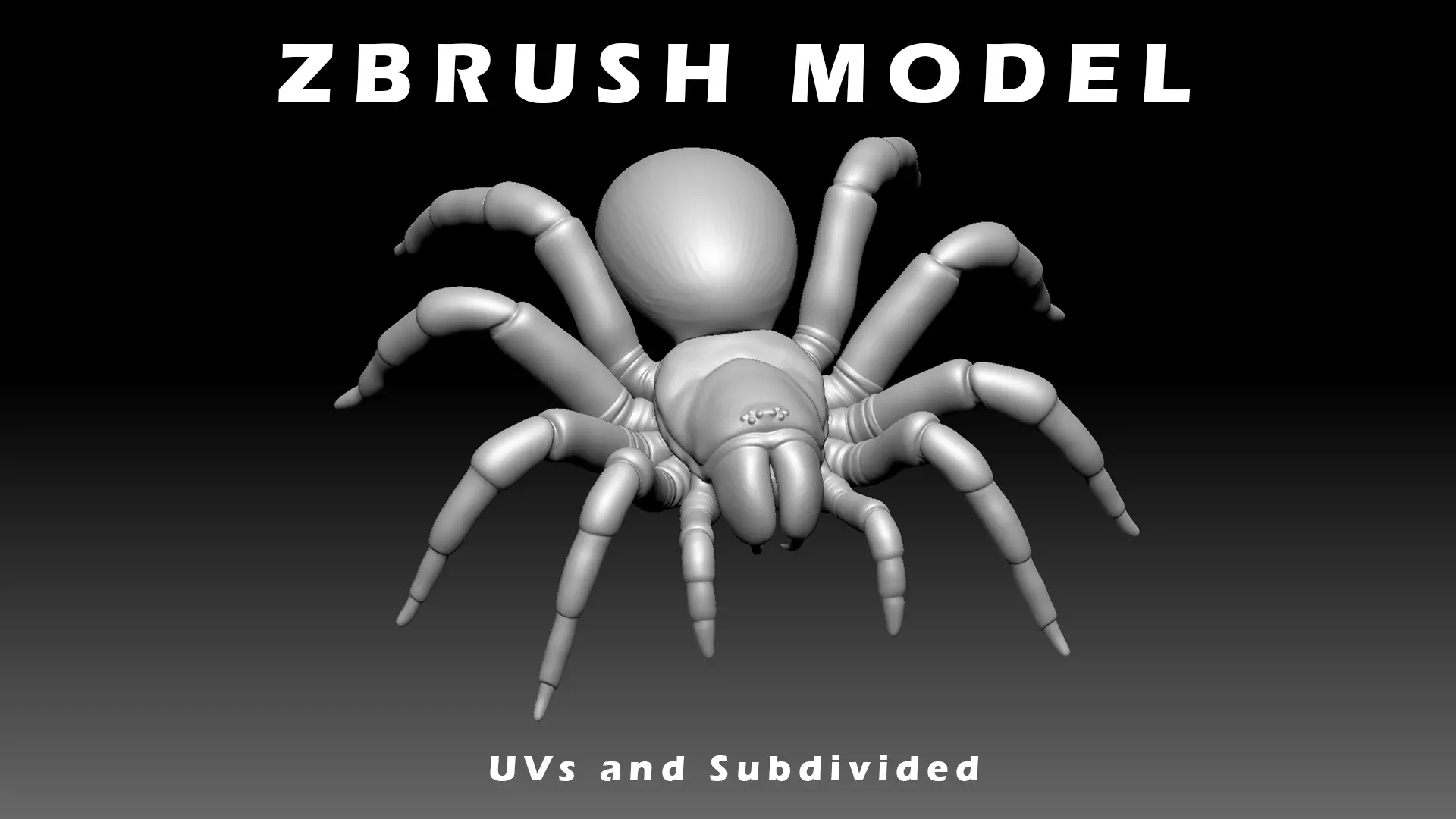 Trapdoor Spider Low-poly 3D model_0