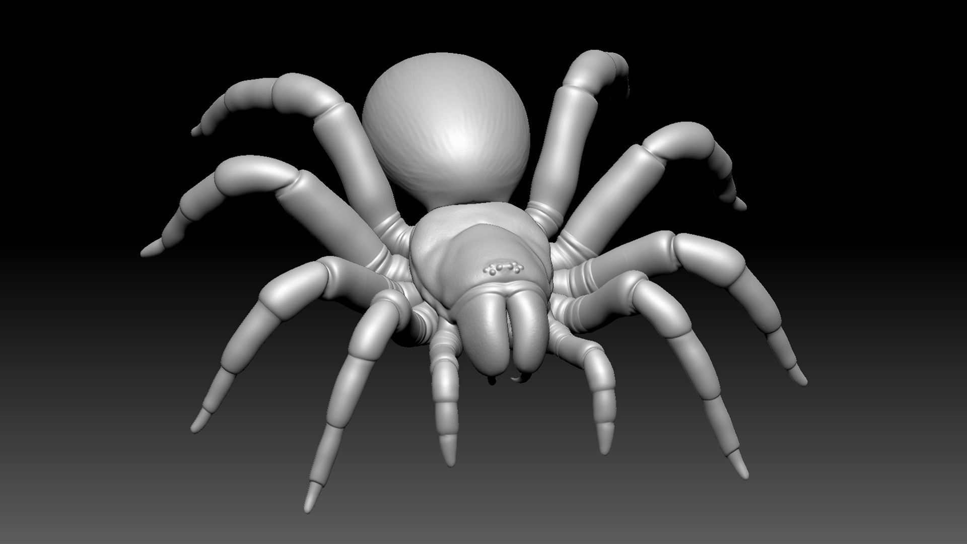 Trapdoor Spider Low-poly 3D model_1