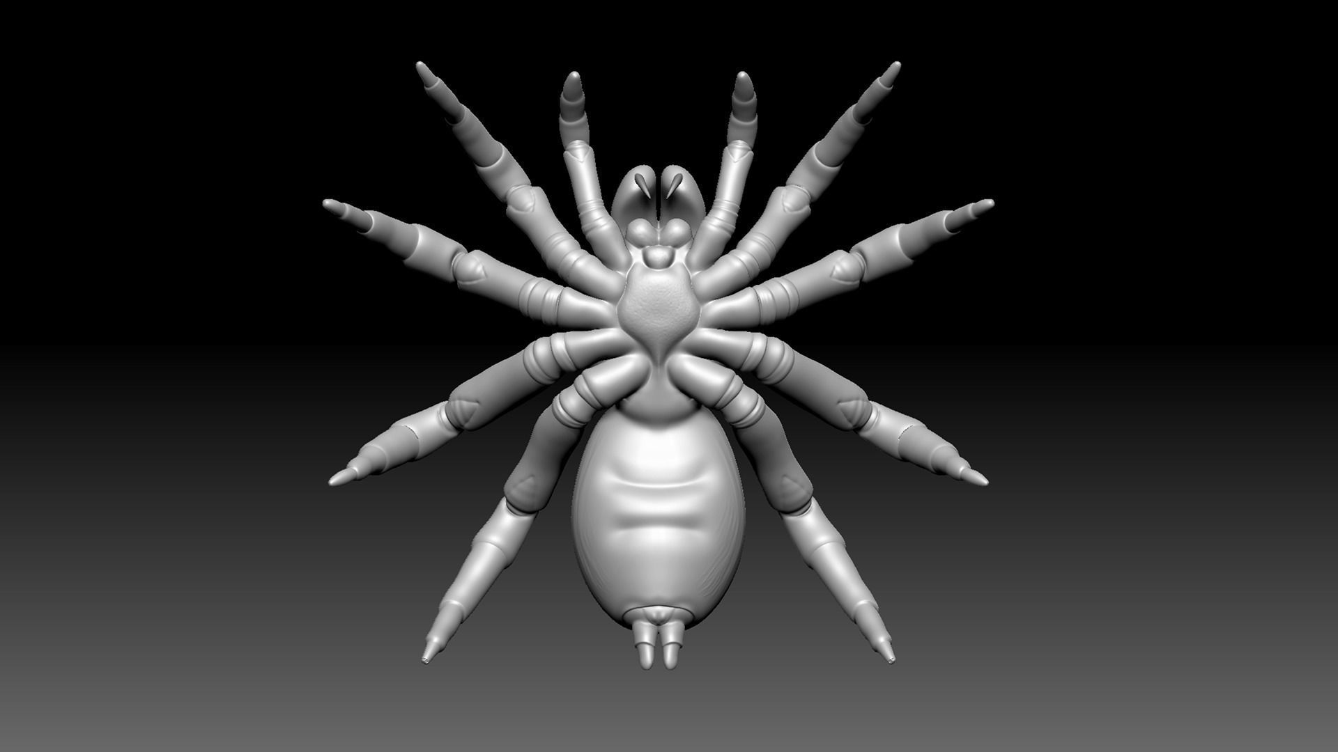 Trapdoor Spider Low-poly 3D model_4