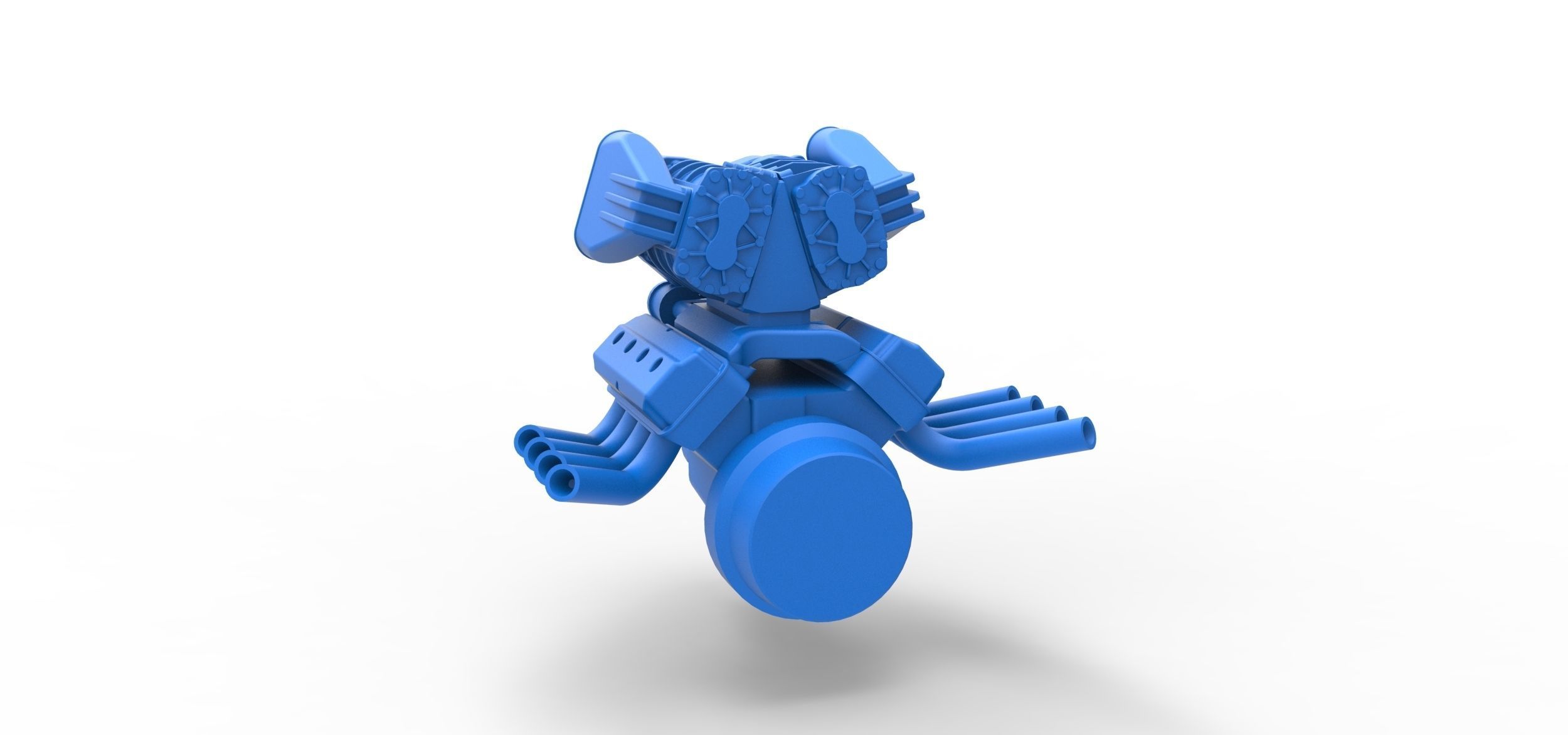 Engine V8 with double supercharger Version 7 Scale 1 to 25 3D print model_10