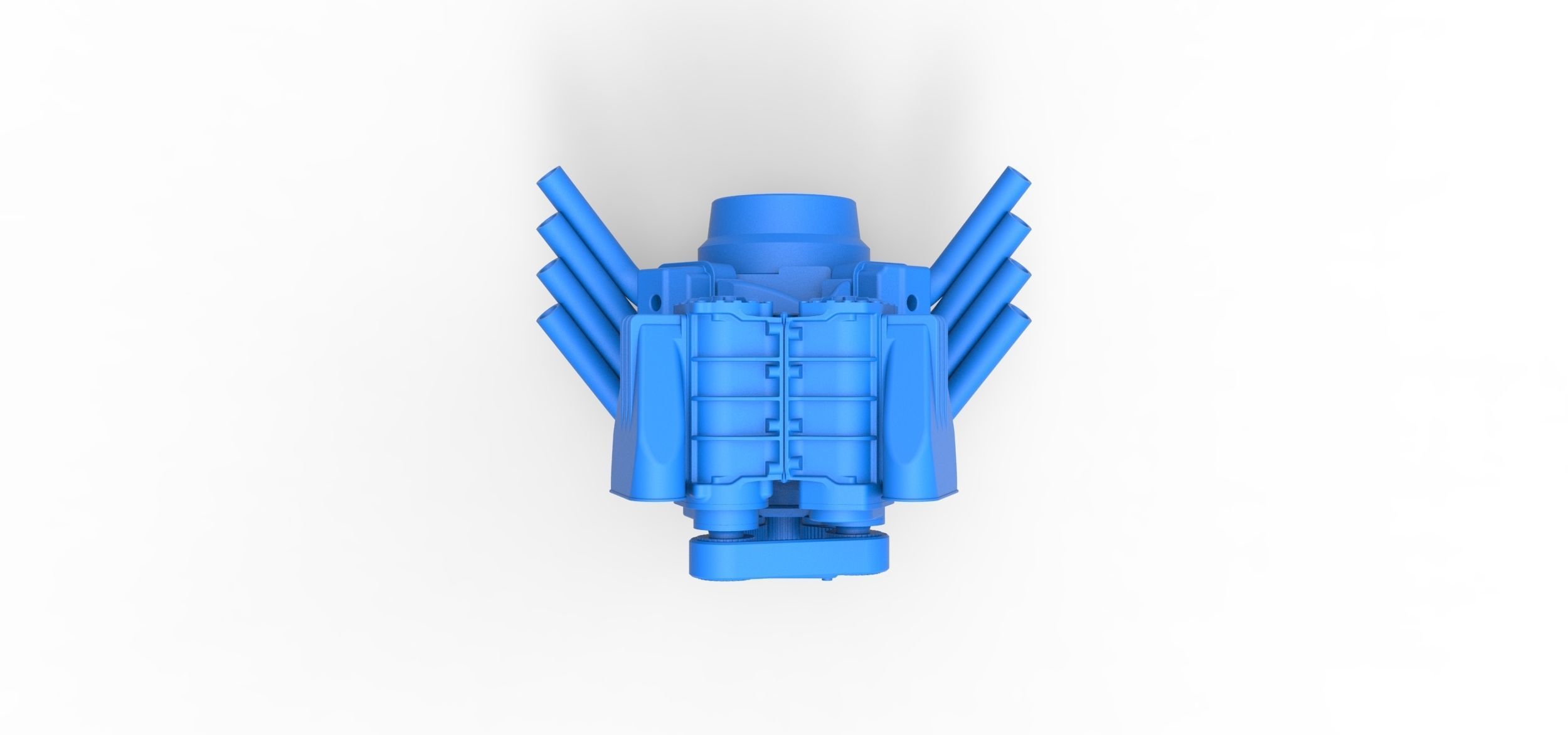 Engine V8 with double supercharger Version 7 Scale 1 to 25 3D print model_5