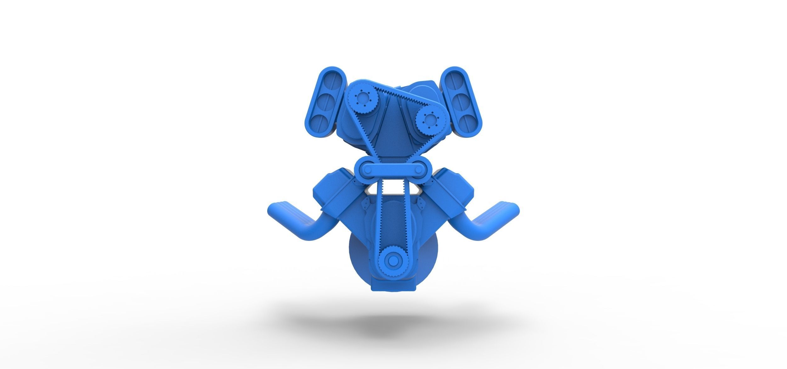 Engine V8 with double supercharger Version 7 Scale 1 to 25 3D print model_3