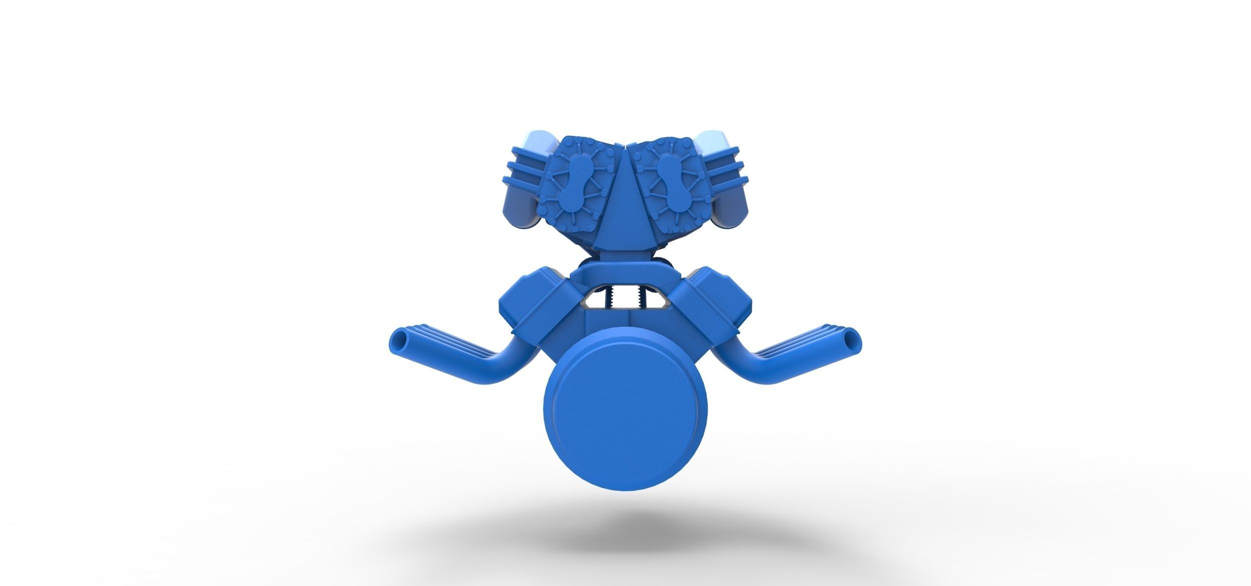 Engine V8 with double supercharger Version 7 Scale 1 to 25 3D print model_11