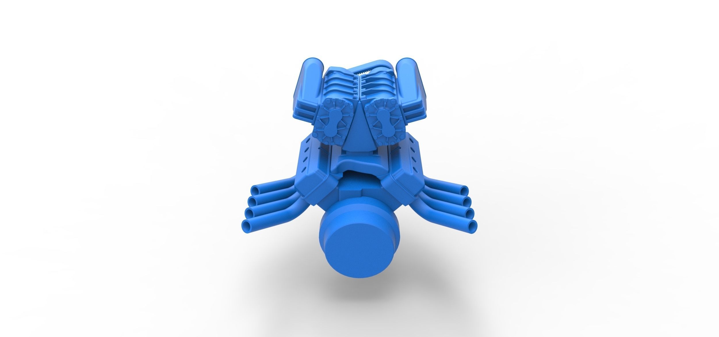 Engine V8 with double supercharger Version 7 Scale 1 to 25 3D print model_12