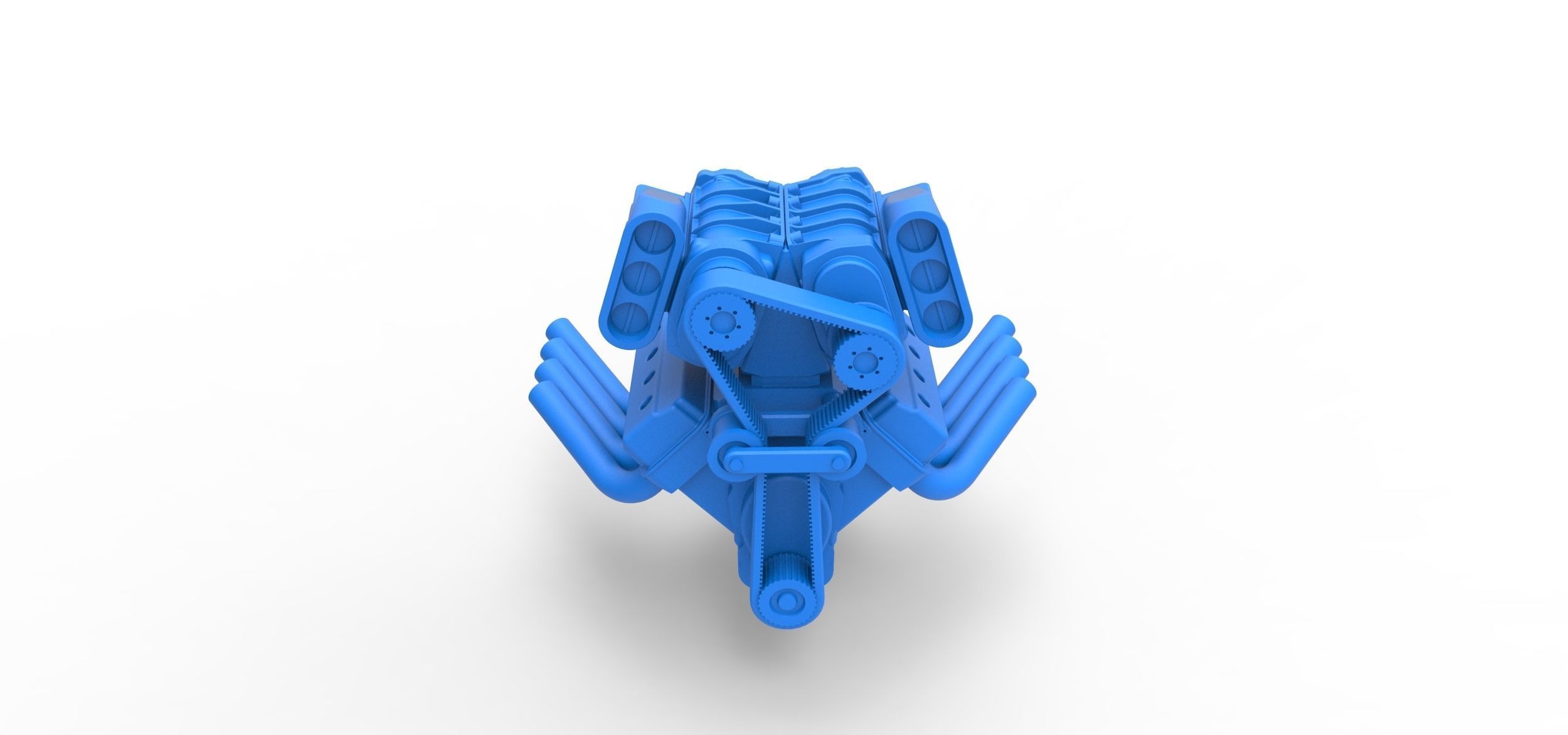 Engine V8 with double supercharger Version 7 Scale 1 to 25 3D print model_4