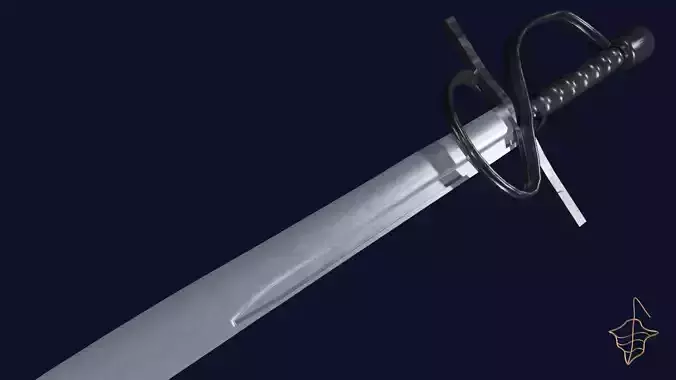 Falchion sword with Flamberge handle