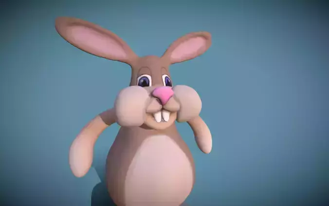 Rabbit Character - UV - Texture Low-poly 3D model