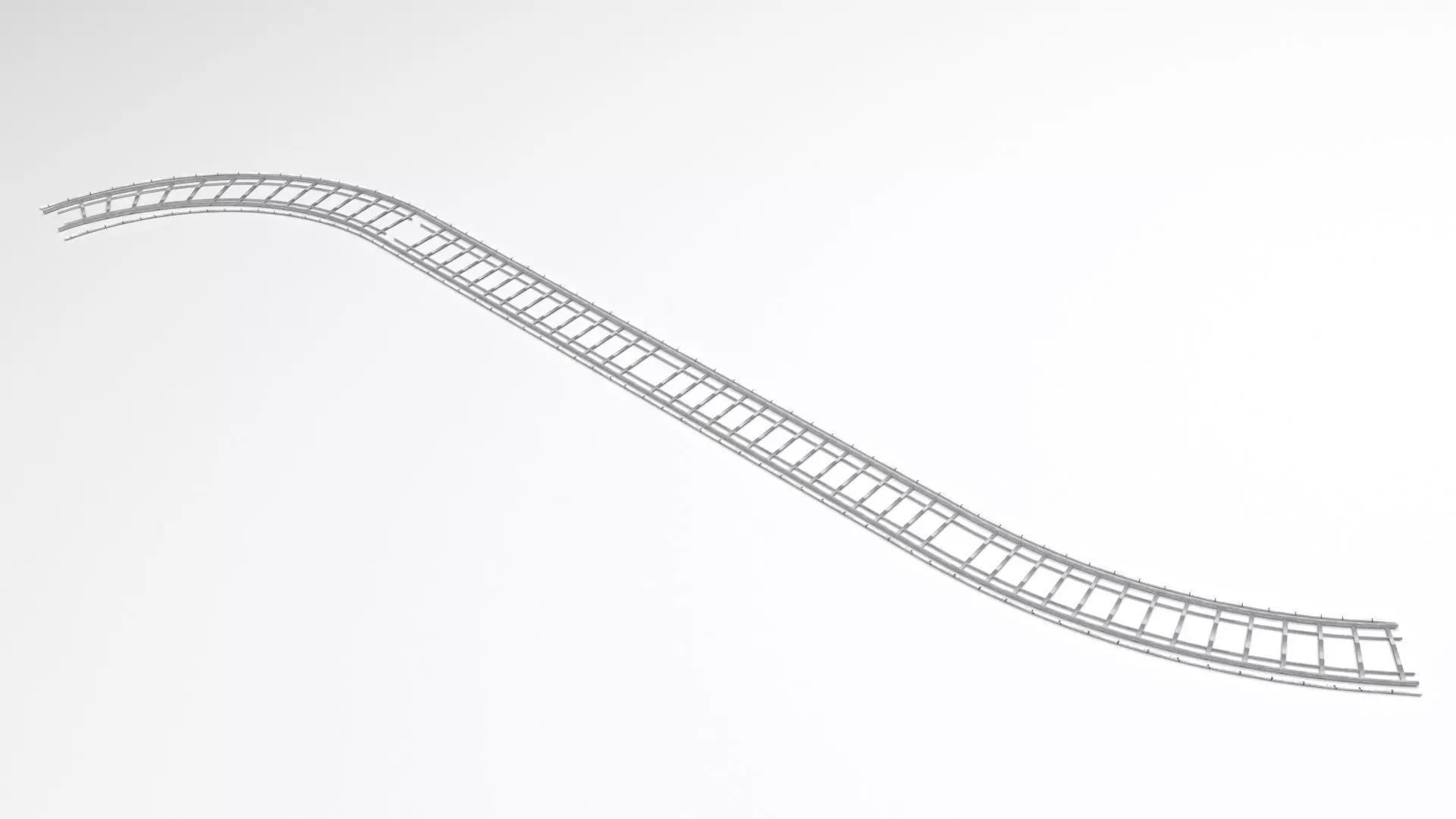 Railway Track 3D model_0