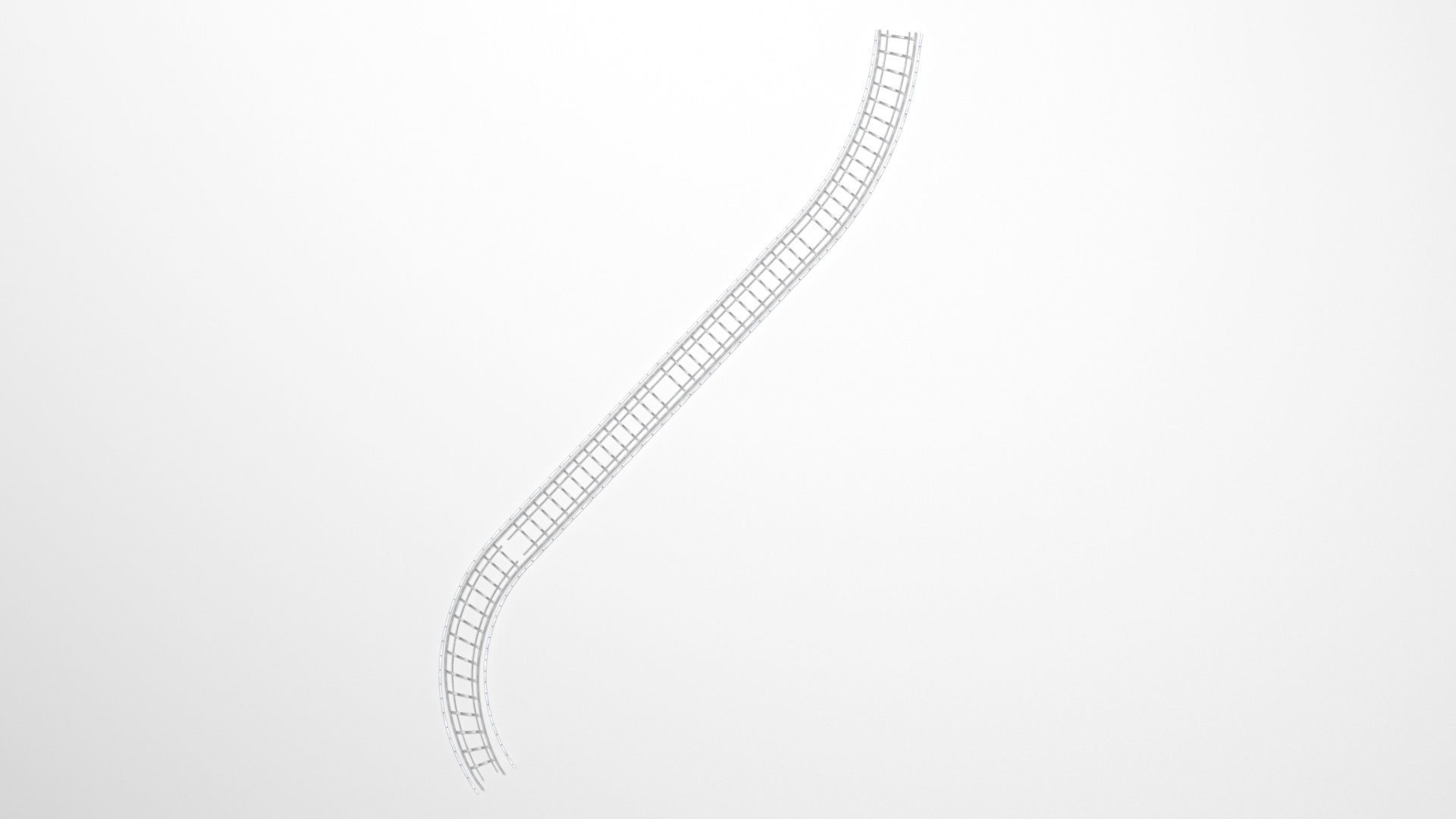 Railway Track 3D model_3