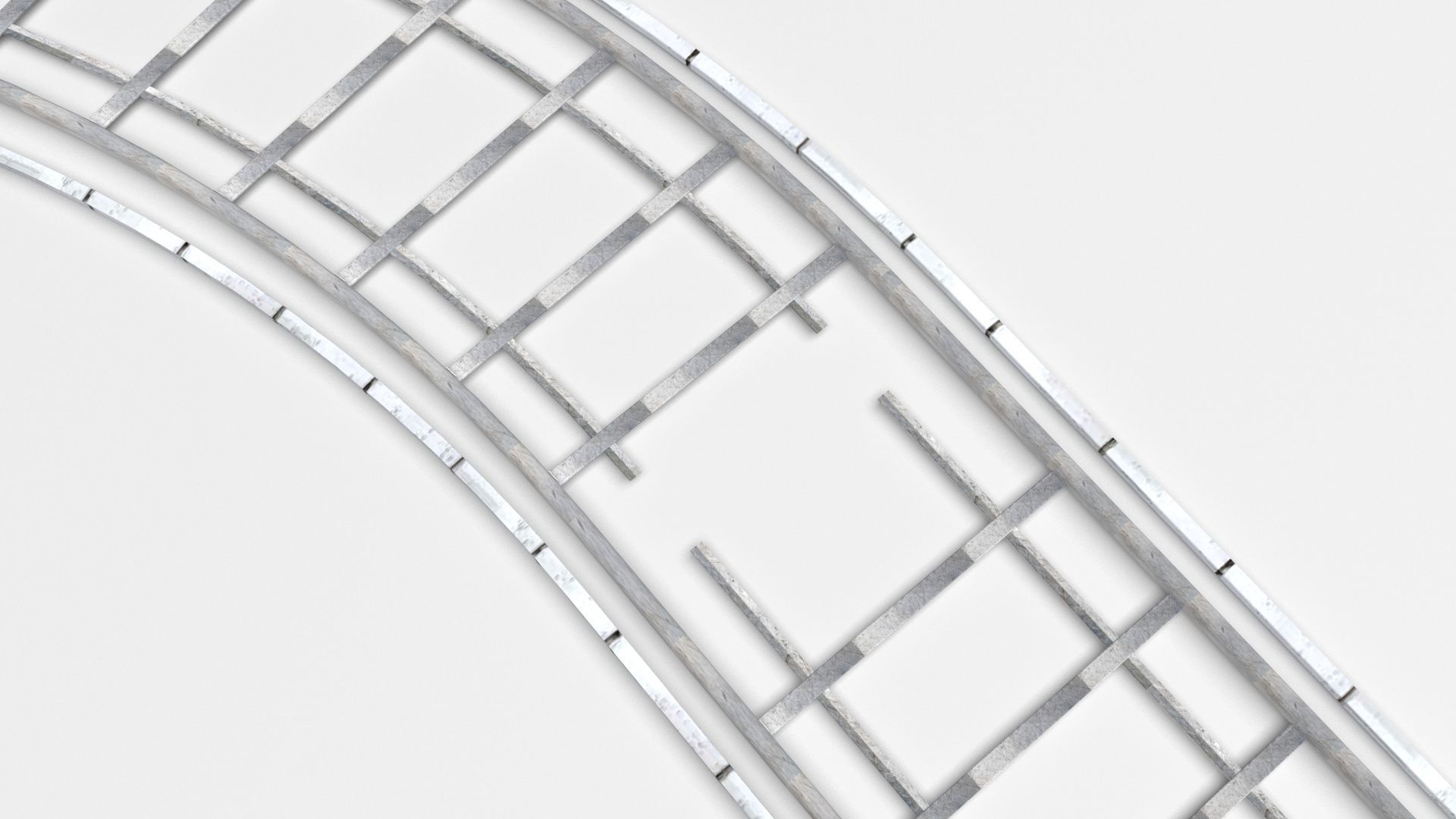 Railway Track 3D model_7