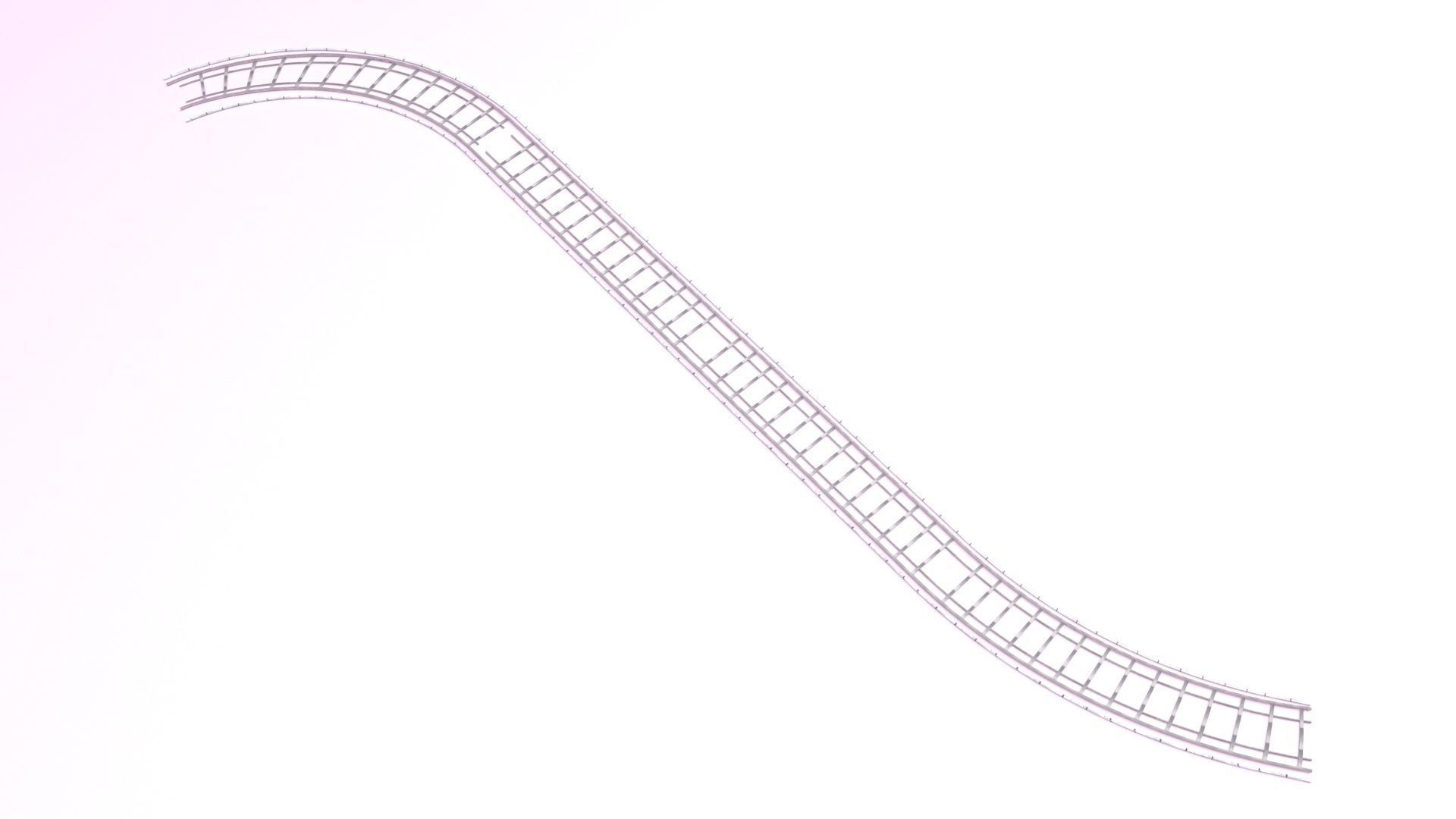 Railway Track 3D model_10
