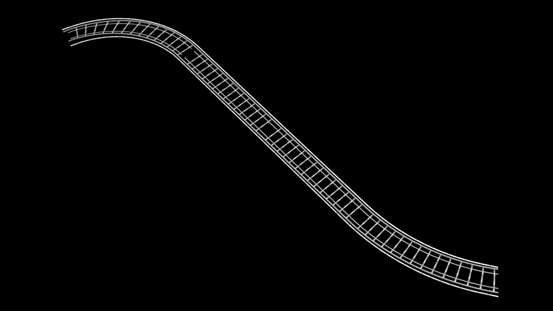 Railway Track 3D model_12