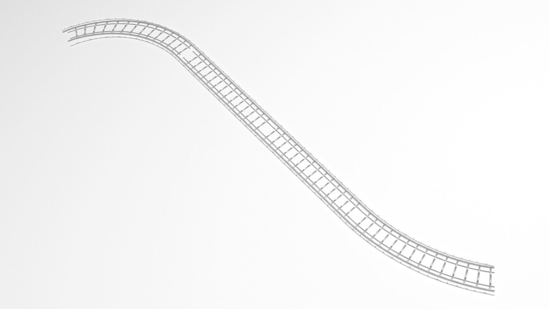 Railway Track 3D model_9