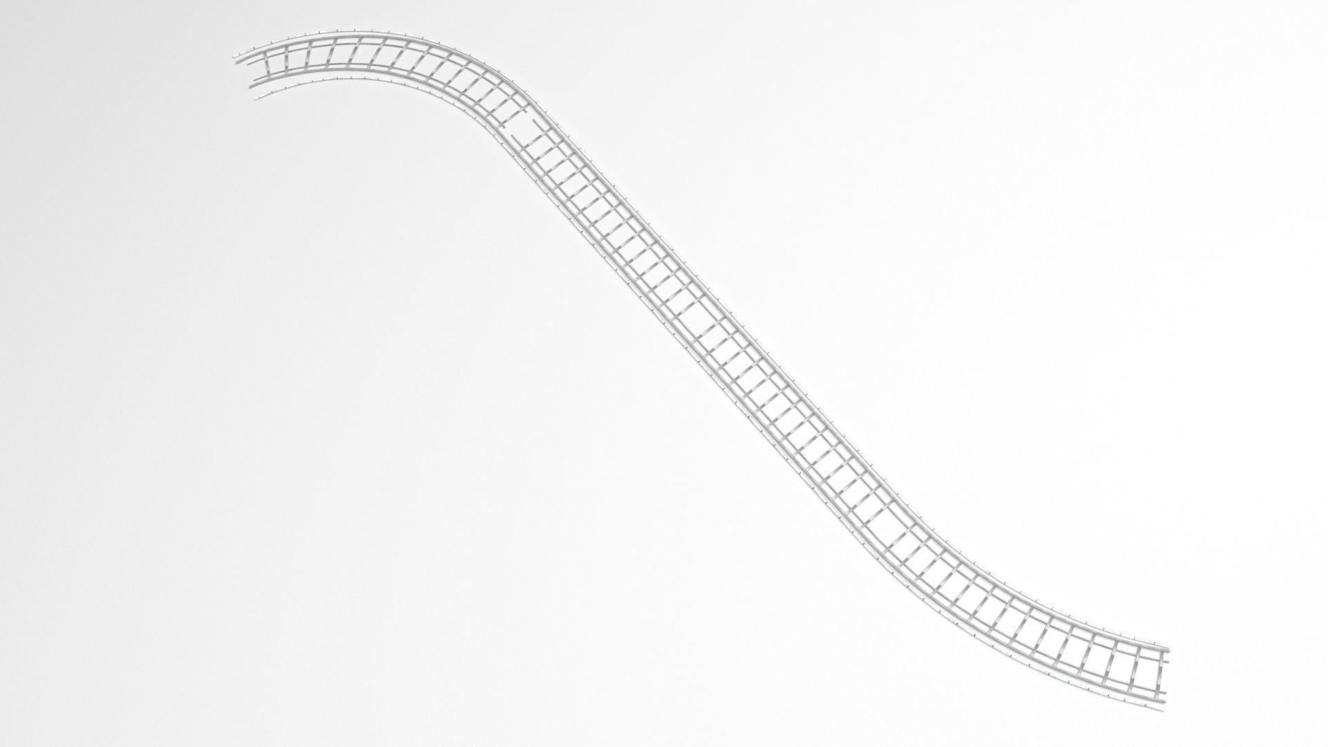 Railway Track 3D model_4