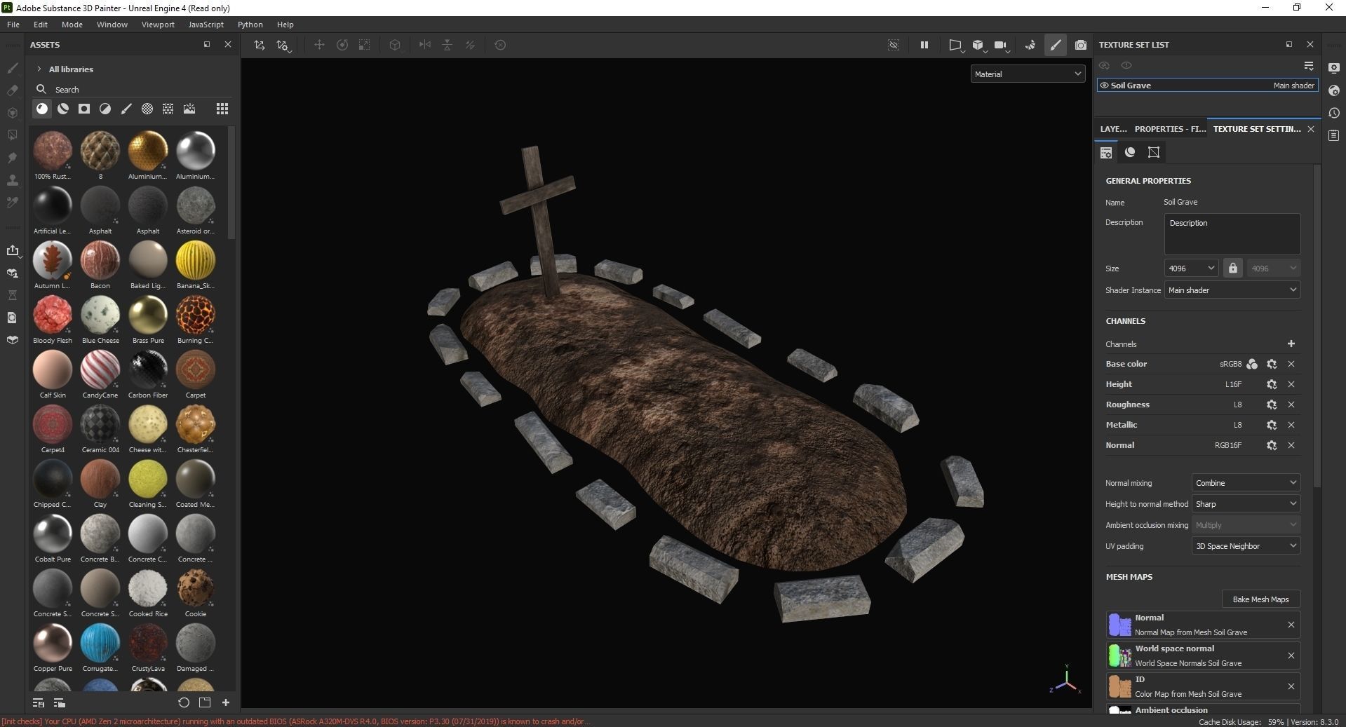 Soil Grave 3D Model Low-poly 3D model_7