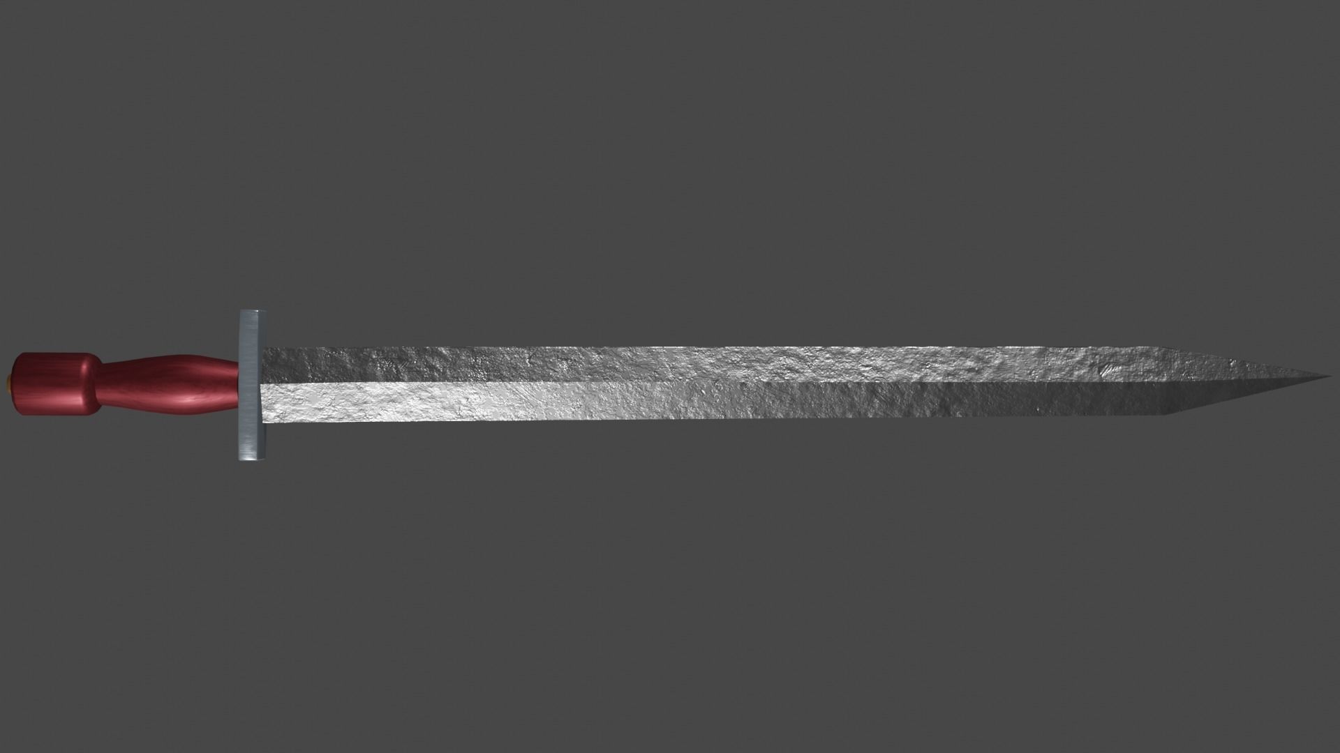 Gladius sword with Xyphos handle Low-poly 3D model_5