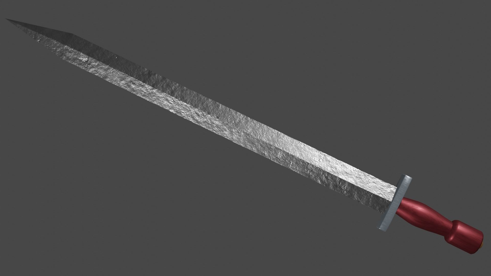 Gladius sword with Xyphos handle Low-poly 3D model_3
