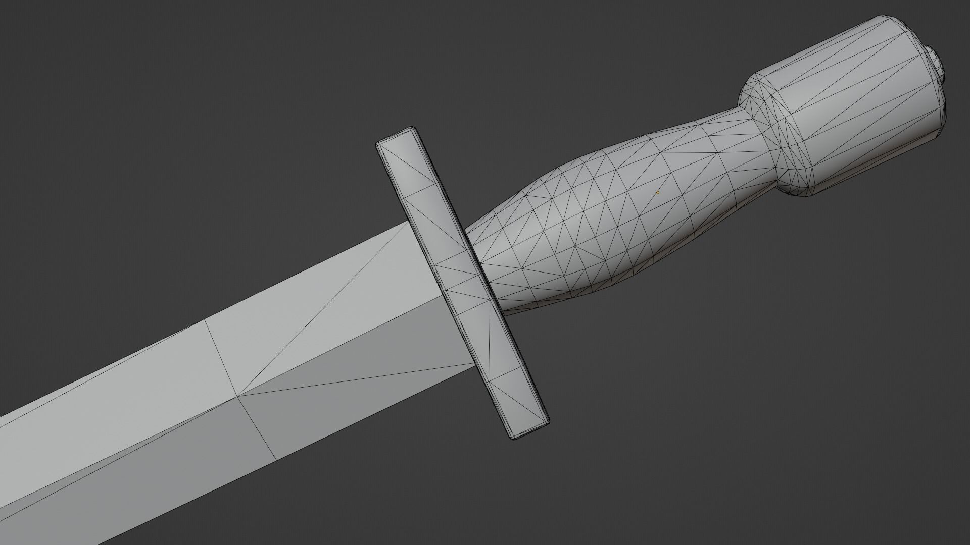 Gladius sword with Xyphos handle Low-poly 3D model_12