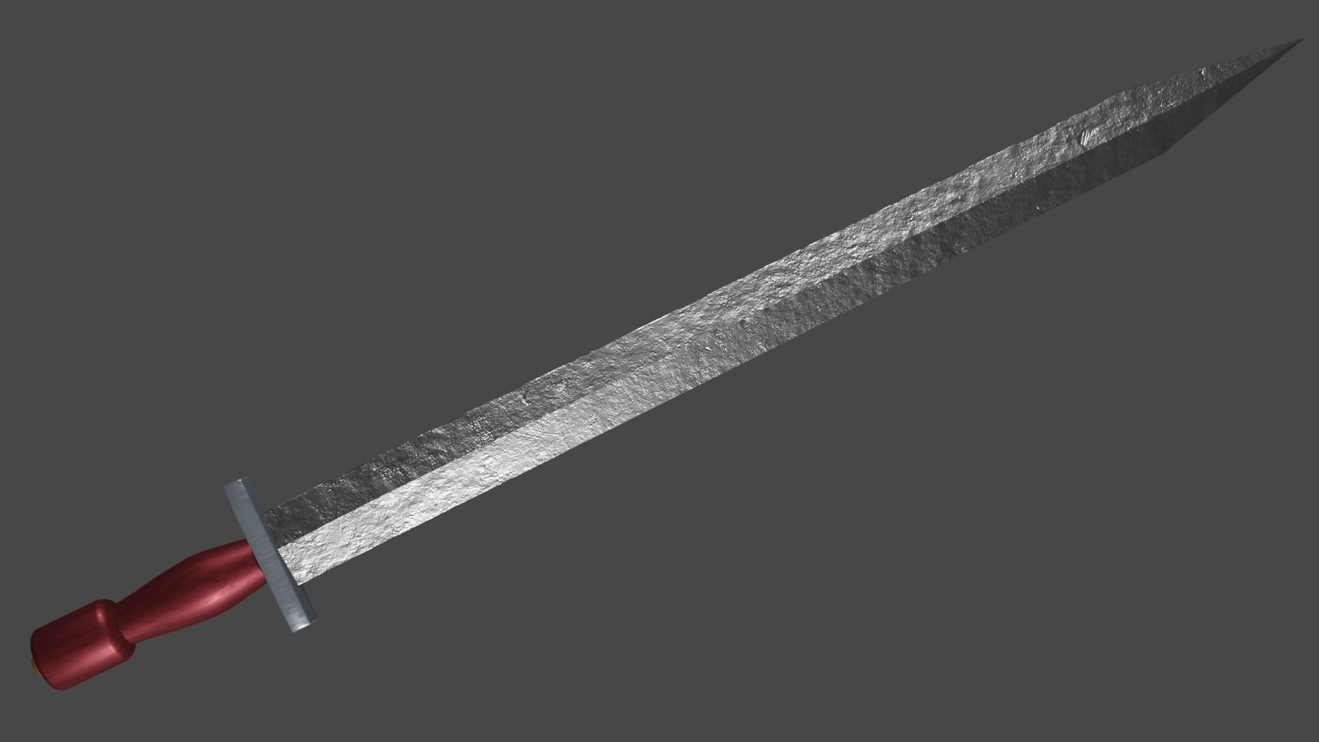 Gladius sword with Xyphos handle Low-poly 3D model_2