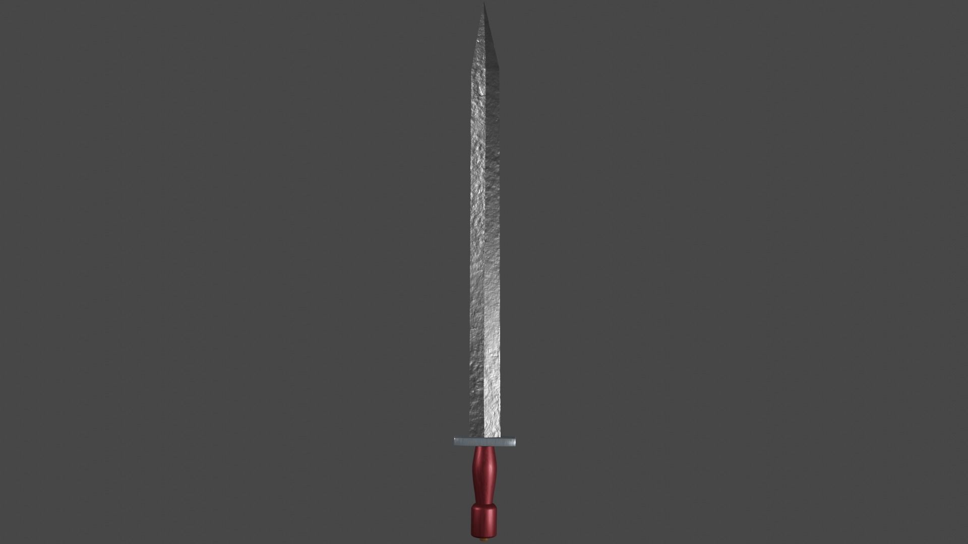 Gladius sword with Xyphos handle Low-poly 3D model_6