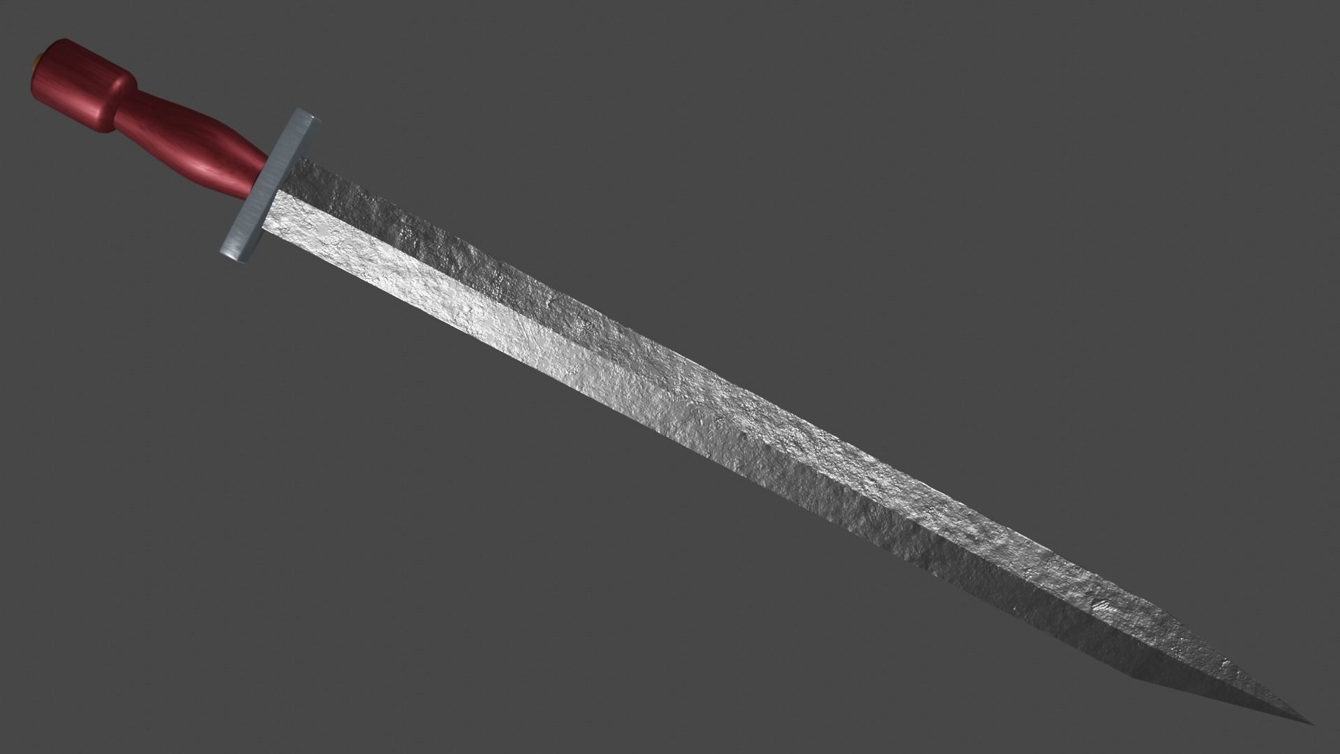 Gladius sword with Xyphos handle Low-poly 3D model_1