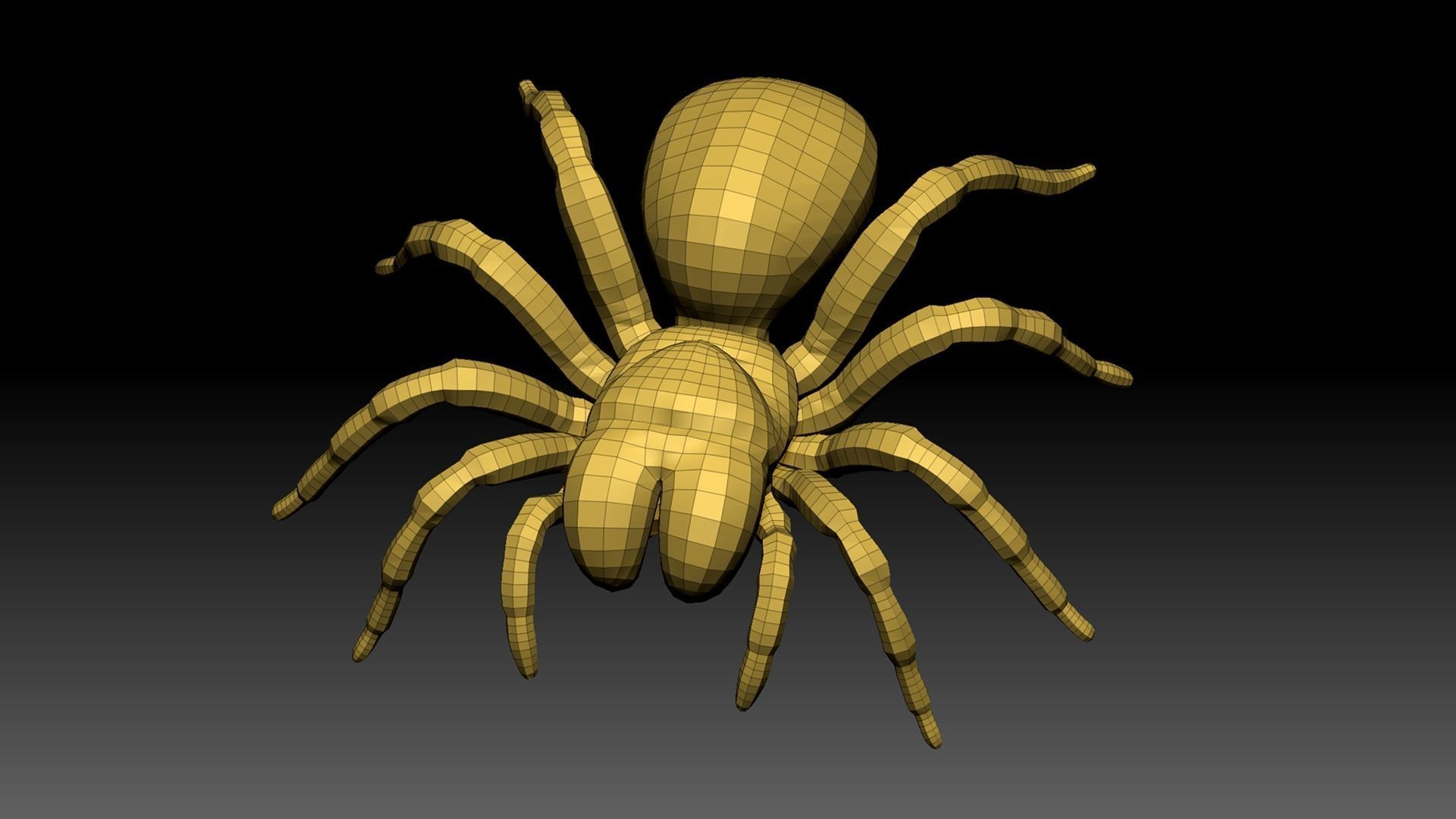 Mouse Spider Low-poly 3D model_11