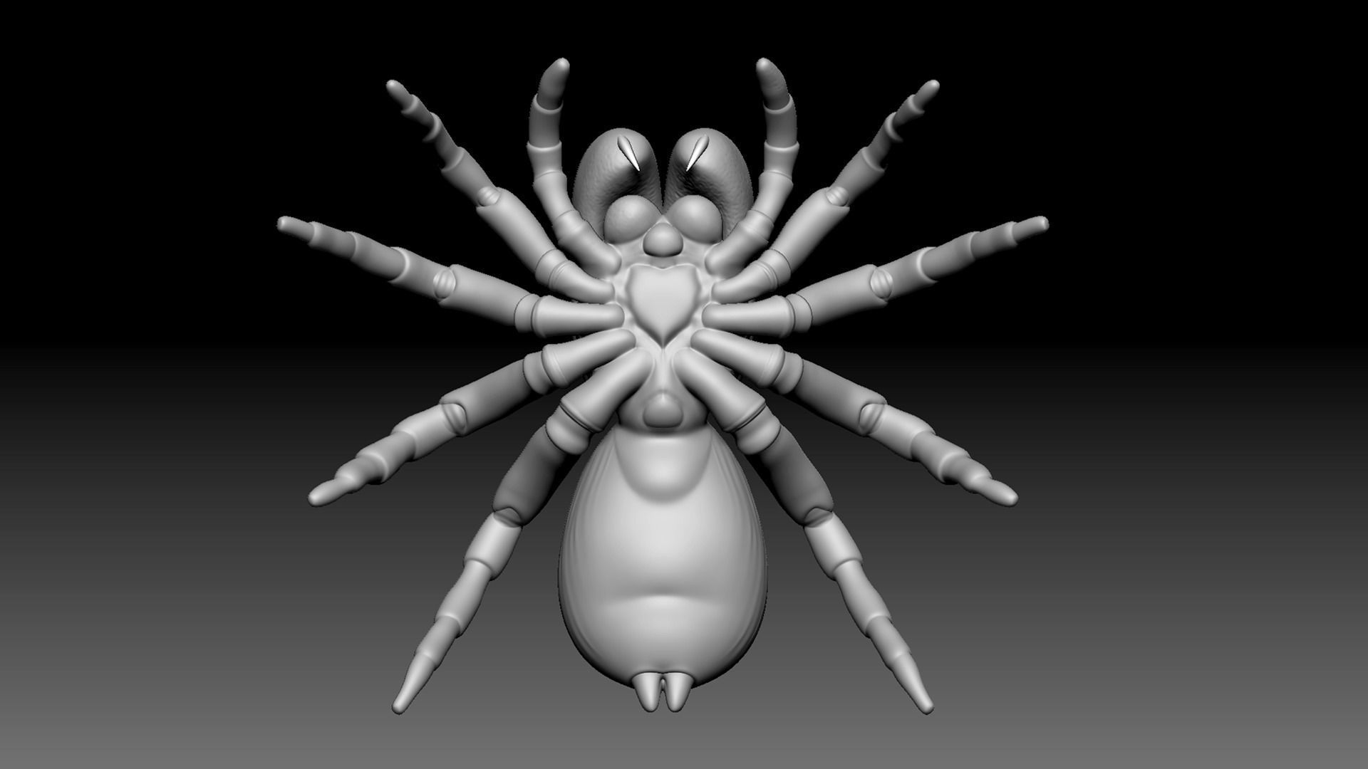Mouse Spider Low-poly 3D model_5